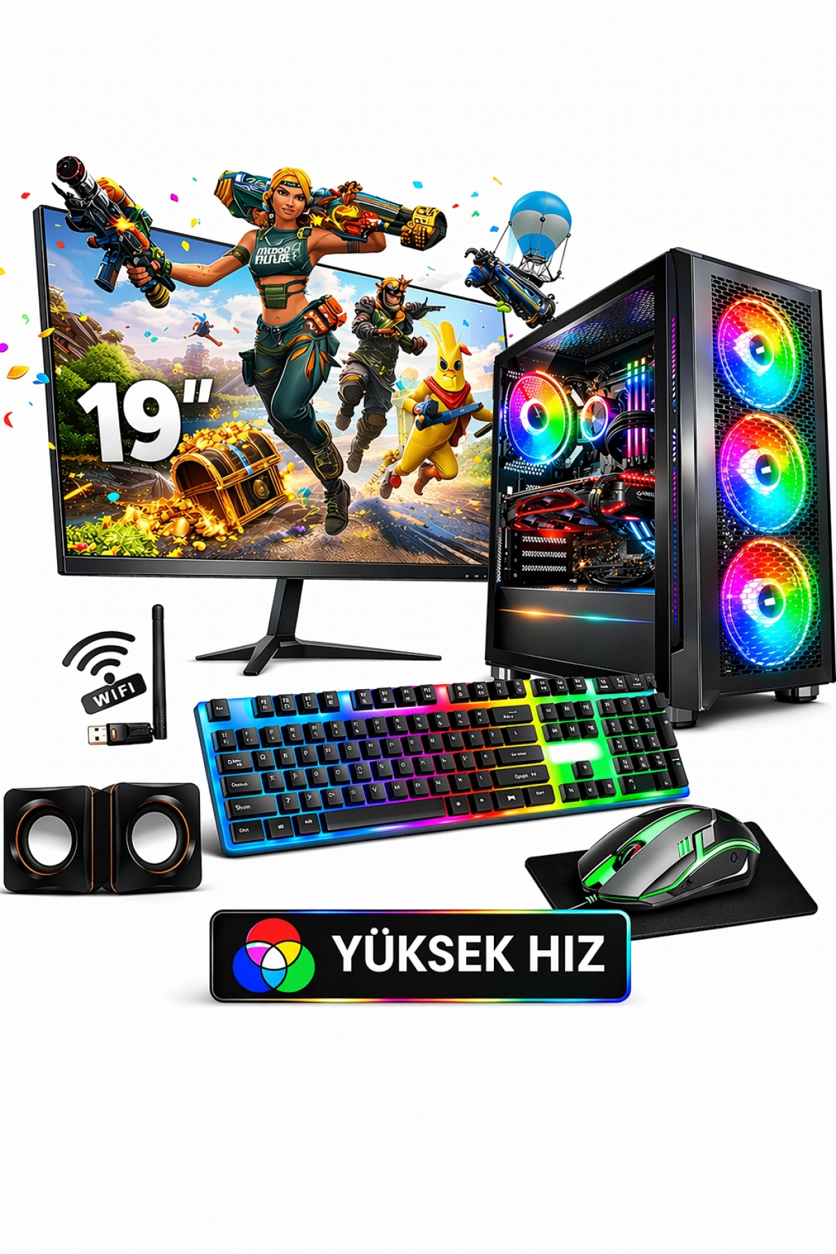 InnoVare i5 3470 16GB RAM 256GB SSD 19 inç FHD Monitör Wi-Fi Masaüstü Bilgisayar
