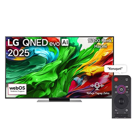 55 inç LG QNED evo AI QNED86 MiniLED 4K 120Hz Smart TV AI Sihirli Kumanda webOS25 2025