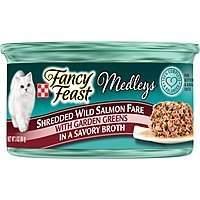 24-Ct 3oz Fancy Feast Medleys Wet Cat Food (Salmon w/ Greens in Broth)