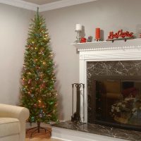 National Tree 7.5 Foot Kingswood Fir Pencil Tree with 350 Multicolor Lights