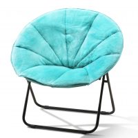 Mainstays Folding Plush Saucer Chair: Teal: $14.35. Spearmint