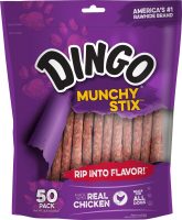 50-Count Dingo Munchy Stix Rawhide and Chicken Dog Treats