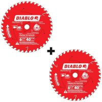2-Pack Diablo 40-Tooth 6-1/2" Finish Saw Blades