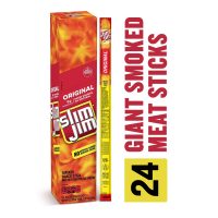 24-Pack 0.97oz Slim Jim Giant Smoked Meat Stick (Original)