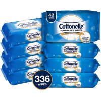8-Pack 42-Ct Cottonelle FreshCare Flushable Wipes (Alcohol Free)