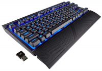 CORSAIR K63 Wireless Mechanical Gaming Keyboard Backlit Blue Led Cherry MX Red - Quiet & Linear (Renewed) $44.99