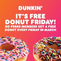 Dunkin Perks Members: Purchase Any Beverage via DD Card Get Bonus Donut
