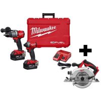 Milwaukee M18 Fuel 18V Hammer Drill/Impact Driver Kit + M18 Circular Saw