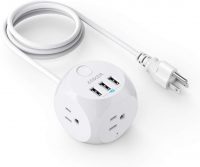 Anker PowerPort Power Cube w/ 3 Outlets + 3 USB Ports (White)