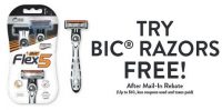 Any Bic Razors Disposable Products (Soleil Flex or Comfort 3 Hybrid)