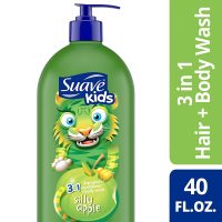 40-Oz Suave Kids 3-in-1 Shampoo Conditioner Bodywash (Apple or Watermelon)