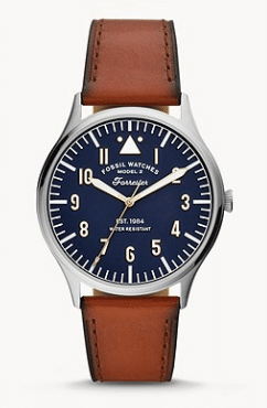 Fossil: Men's Forrester Three Hand Luggage Leather Watch