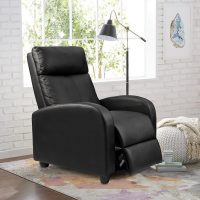 Walnew Home Theater PU Leather Recliner w/ Padded Seat