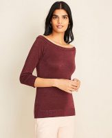 Ann Taylor Extra 50% to 60% Off Sitewide: Women's Shimmer Off The Shoulder Sweater