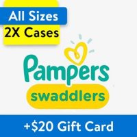 Buy 2-Packs of Pampers Swaddlers Diapers Get $20 Walmart Gift Card +