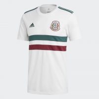 adidas Men's Mexico Away Soccer Jersey (White/Green/Burgundy)
