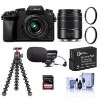 Panasonic DMC-G7 Mirrorless Camera w/ 14-42mm & 45-150mm Lenses & More