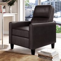 Lifestyle Solutions Aster Faux Leather Push Back Recliner (Java)