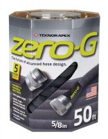 50' Zero-G Black Aluminum Garden Hose