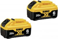 2-Pack DeWALT DCB206-2 20V 6.0Ah Max XR Premium Battery Pack