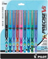 9-Pack Pilot Precise V5 Deco Collection Pens (Assorted Colors)