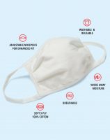 10-Pack Hanes Wicking Cool Comfort 3-Ply Reusable Masks
