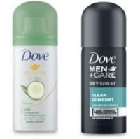 1oz Dove Dry Spray Antiperspirant Deodorant (Go Fresh or Men+Care)