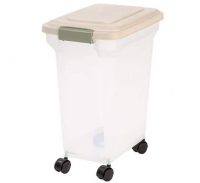 IRIS Airtight Pet Food Storage Container (22-Lb Capacity Almond)