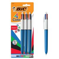 3-Count BIC 4-Color Ballpoint Pen (1.0mm Assorted)