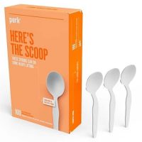 100-Count Perk Plastic Soup Spoons (White)
