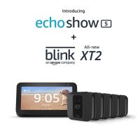5-Count Blink XT2 Outdoor/Indoor Smart Security Cameras + Echo Show 5