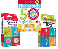 Kids' Flashcards: 50-Ct Sight Words + 58-Ct Colors & Shapes + 58-Ct Addition