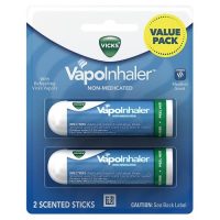 2-Count Vicks Vapoinhaler Portable Non-Medicated Nasal Inhaler