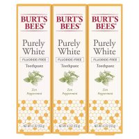 3-Count 4.7oz Burt's Bees Fluoride Free Purely White Toothpaste
