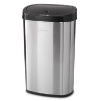 13.2-Gallon Mainstays Motion Sensor Stainless Steel Trash Can (Black or Silver)