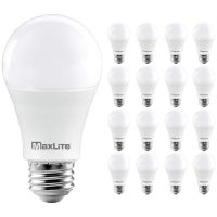 16-Pack MaxLite 5000K A19 1600 Lumen 100W Equivalent Dimmable LED Bulbs