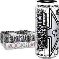 24-Pack of 16oz Rockstar Energy Drink Pure Zero (Silver Ice)