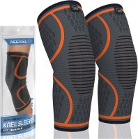 Modvel Compression Knee Sleeves: 2-Pack Green $11.95 2-Pack Orange