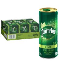30-Count 8.45oz Perrier Carbonated Mineral Water (Lime)