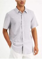 Sun and Stone Men's Linen Shirt or Tropical Print Camp Shirt