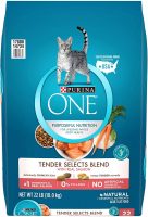 Purina ONE Tender Selects Blend Adult Dry Cat Food: 22 lbs