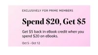 Prime Members: Spend $20 on Kindle eBooks Get