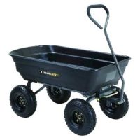 Gorilla Carts GOR4PS Poly Garden Dump Cart (600lb Capacity Black)