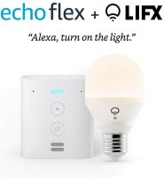 Prime Members: Echo Flex Plug-in Mini Smart Speaker w/ Alexa & LIFX Smart Bulb