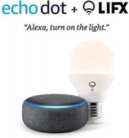 Prime Members: Echo Dot Smart speaker (3rd Gen) with LIFX Smart Bulb