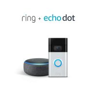 Prime Members: All-new Ring Video Doorbell (Satin Nickel) w/ Echo Dot