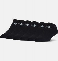 6-Pack Under Armour UA No Show Socks: Charged Cotton 2.0 or Training