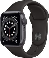 Apple Watch Series 6 GPS 40mm Space Gray Aluminium Case w/ Black Sport Band