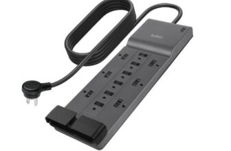 belkin 12-outlet advanced power strip surge protector with 8-foot ,4000 joules
