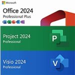 Microsoft 2024: Office Pro + Project + Visio (Lifetime, 1 User/1 PC, Digital)